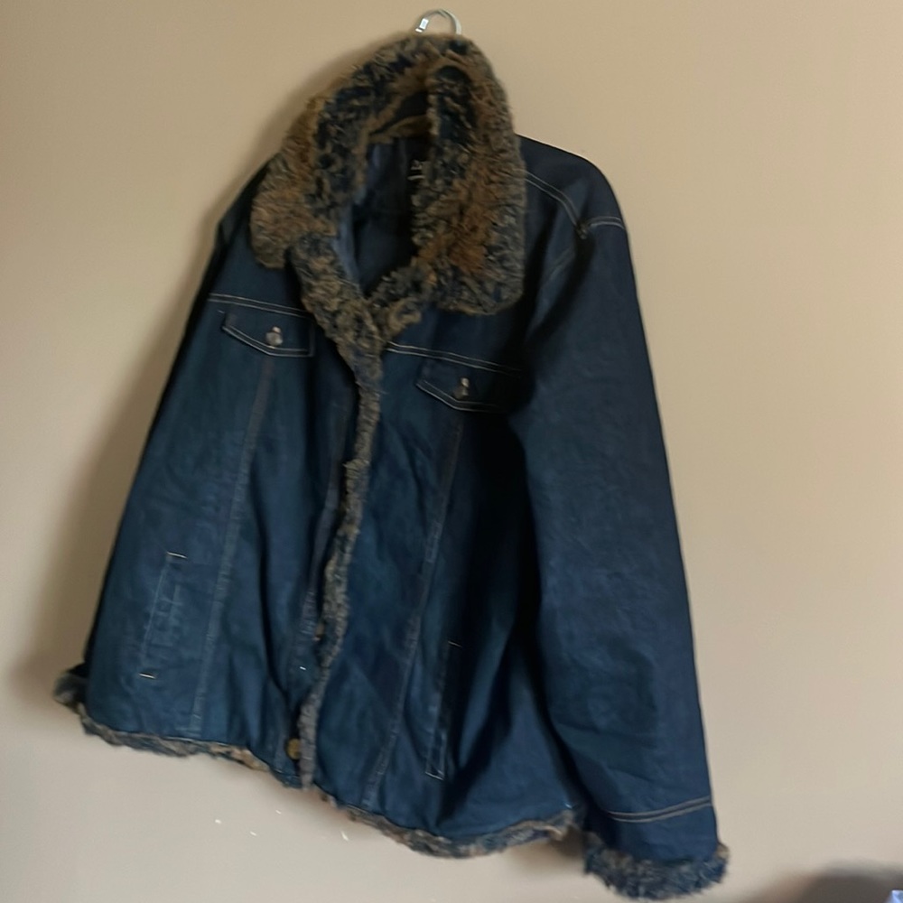 😄Plus Size Winter Denim Jacket